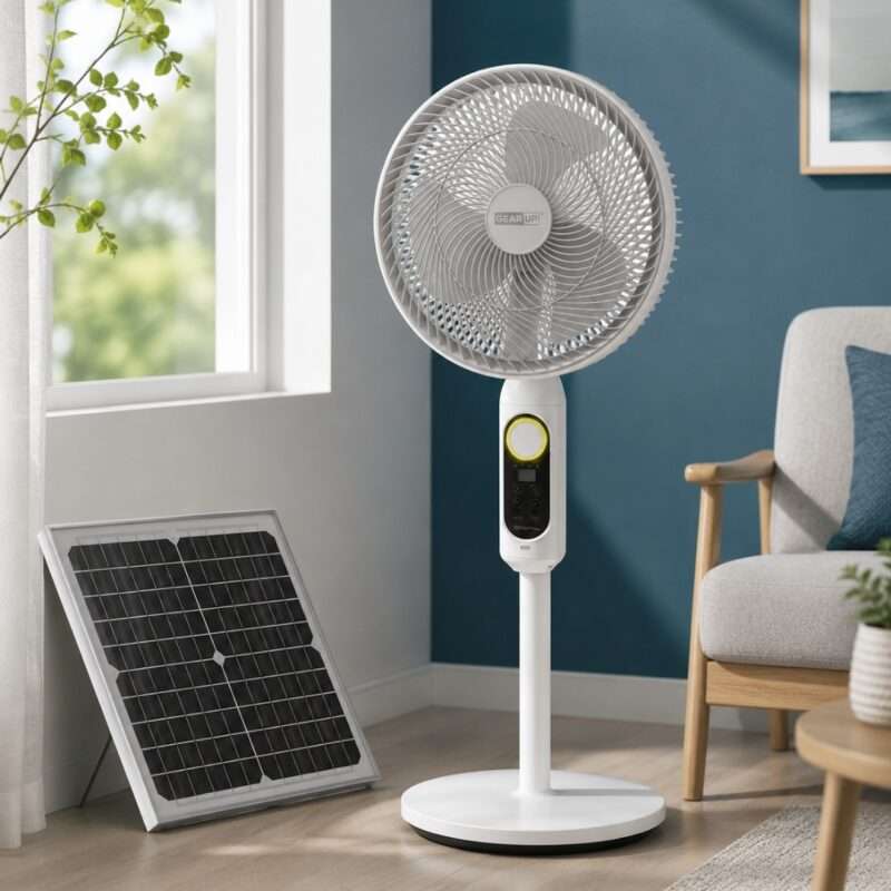 Rechargeable BLDC Solar Stand Fan