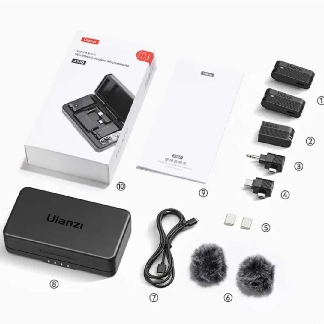 Ulanzi A100 Wireless Lavalier Microphone (2)